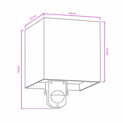 BRILAGI - LED zewnętrzna oprawa ścienna z czujnikiem CUBE LED/6W/230V brązowa IP65