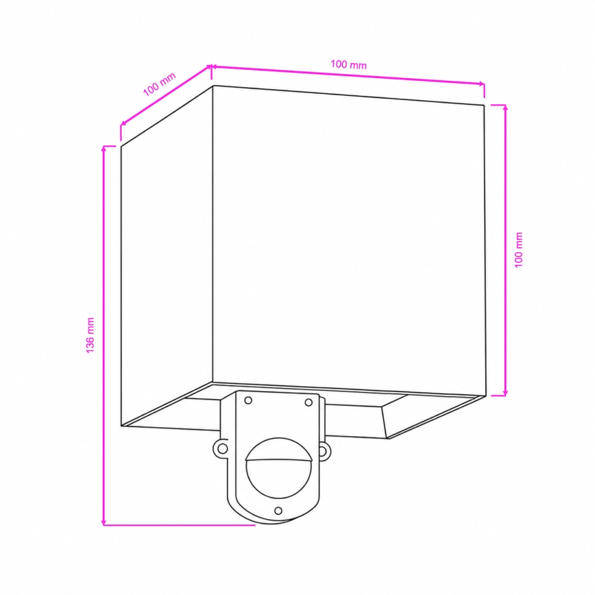 BRILAGI - LED zewnętrzna oprawa ścienna z czujnikiem CUBE LED/6W/230V brązowa IP65