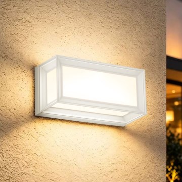 Brilagi - LED zewnętrzna oprawa ścienna z czujnikiem PARKER LED/12W/230V biała IP44