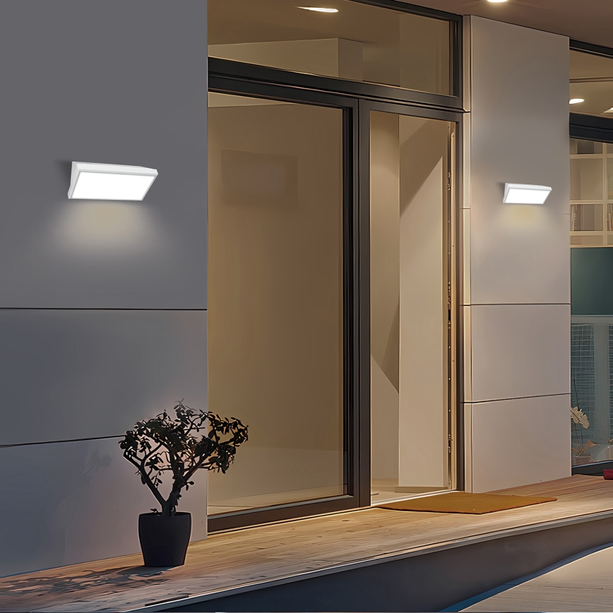 Brilagi - LED Kinkiet zewnętrzny z czujnikiem TRIANGLE LED/20W/230V biały IP65