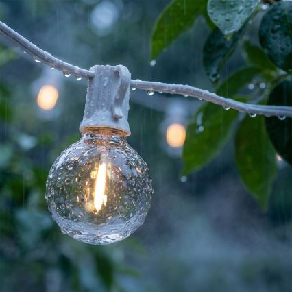 Brilagi - LED zewnętrzna girlanda dekoracyjna GIRLANDA 25xE12/0,8W/230V 20m biała IP44 ciepła biała
