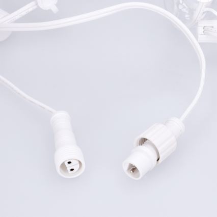 Brilagi - LED zewnętrzna girlanda dekoracyjna GIRLANDA 25xE12/0,8W/230V 20m biała IP44 ciepła biała