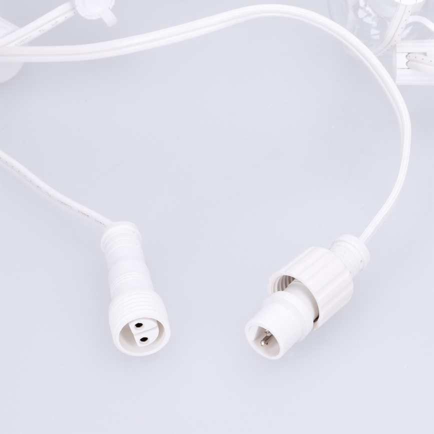 Brilagi - LED zewnętrzna girlanda dekoracyjna GIRLANDA 25xE12/0,8W/230V 20m biała IP44 ciepła biała
