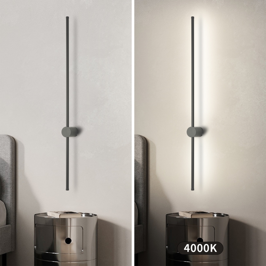 Brilagi - Zewnętrzny kinkiet LED AURA, 20 W, 230 V, 4000 K, IP54, 97 cm, antracyt