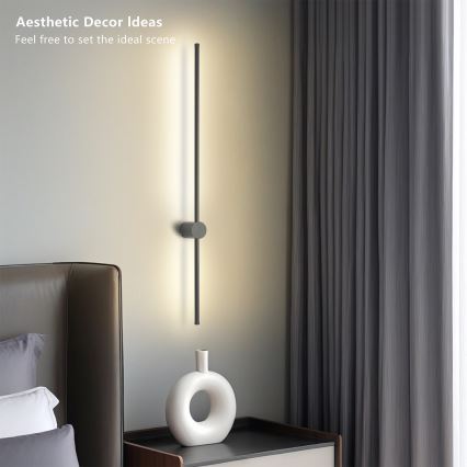 Brilagi - Zewnętrzny kinkiet LED AURA, 20 W, 230 V, 4000 K, IP54, 97 cm, antracyt