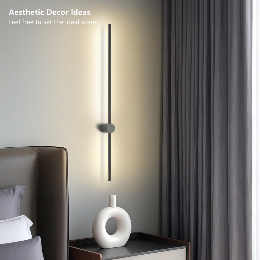 Brilagi - Zewnętrzny kinkiet LED AURA, 20 W, 230 V, 4000 K, IP54, 97 cm, antracyt