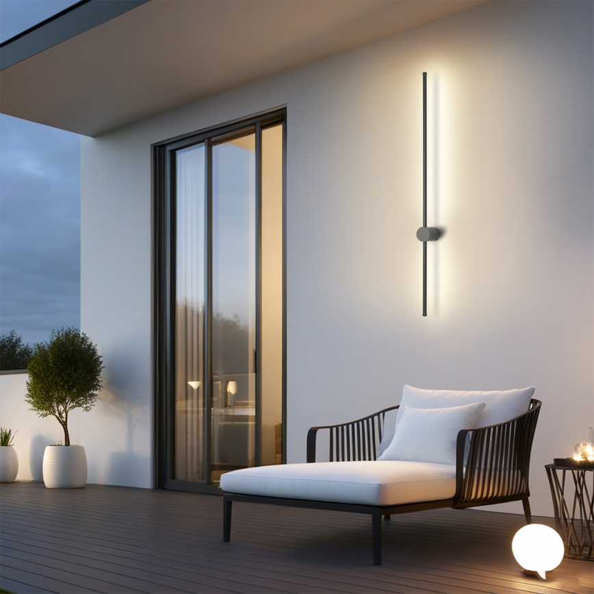Brilagi - Zewnętrzny kinkiet LED AURA, 20 W, 230 V, 4000 K, IP54, 97 cm, antracyt