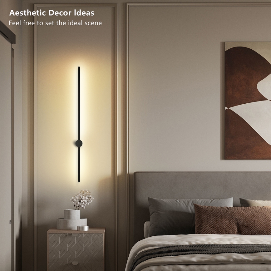 Brilagi - zewnętrzny kinkiet AURA LED/20W/230V 4000K IP54 97 cm czarny
