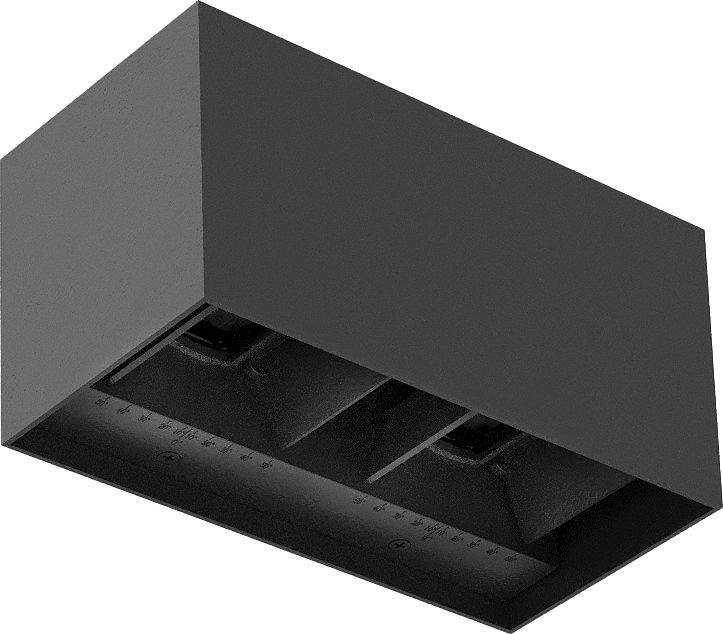 Brilagi - LED zewnętrzny kinkiet DOUBLE CUBE LED/12W/230V antracyt IP65