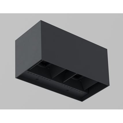 Brilagi - LED zewnętrzny kinkiet DOUBLE CUBE LED/12W/230V antracyt IP65