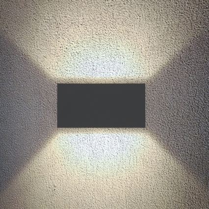 Brilagi - LED zewnętrzny kinkiet DOUBLE CUBE LED/12W/230V antracyt IP65