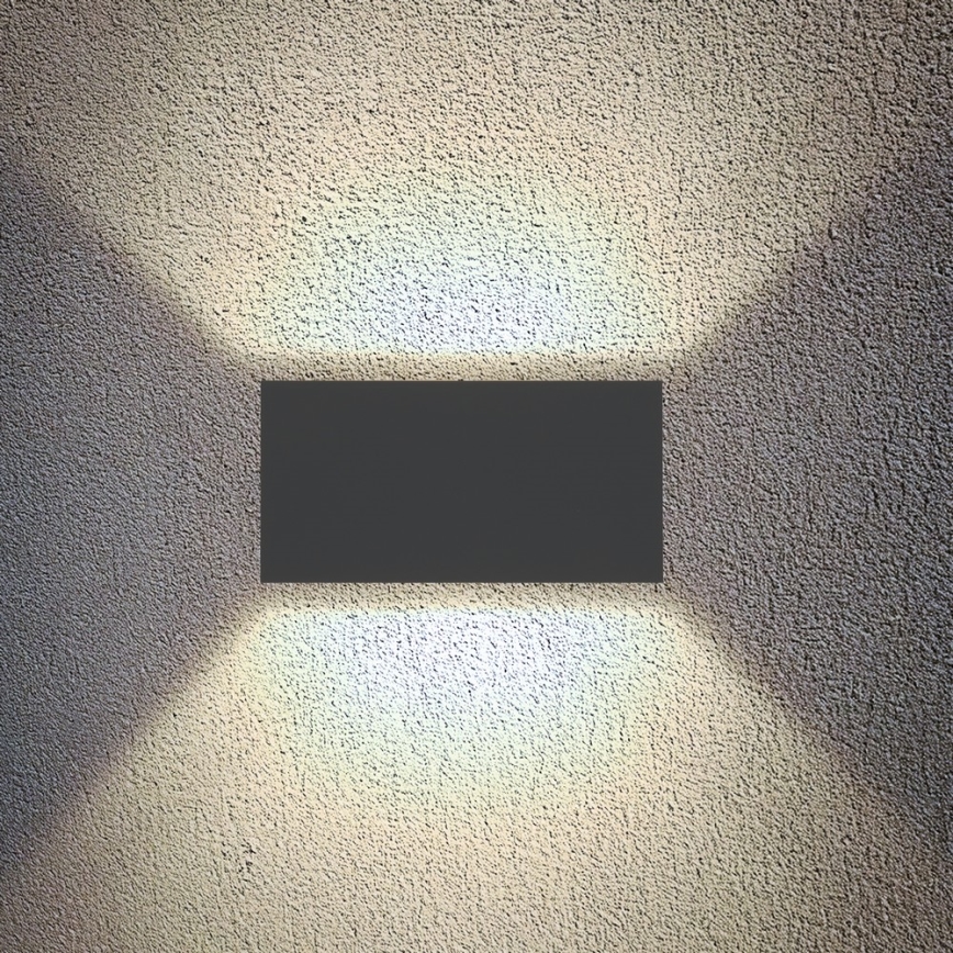 Brilagi - LED zewnętrzny kinkiet DOUBLE CUBE LED/12W/230V antracyt IP65
