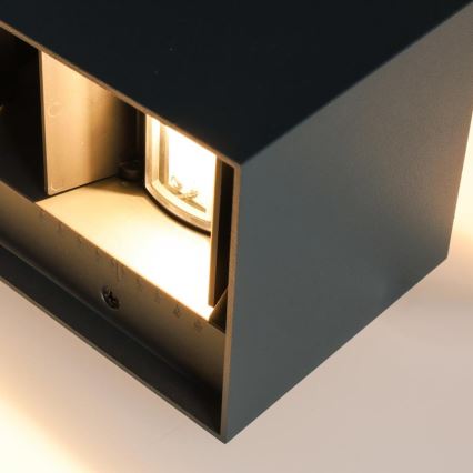 Brilagi - LED zewnętrzny kinkiet DOUBLE CUBE LED/12W/230V antracyt IP65