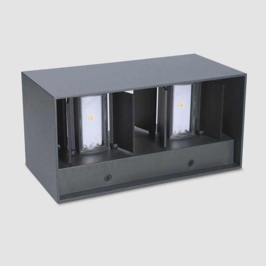 Brilagi - LED zewnętrzny kinkiet DOUBLE CUBE LED/12W/230V antracyt IP65
