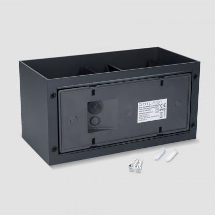 Brilagi - LED zewnętrzny kinkiet DOUBLE CUBE LED/12W/230V antracyt IP65