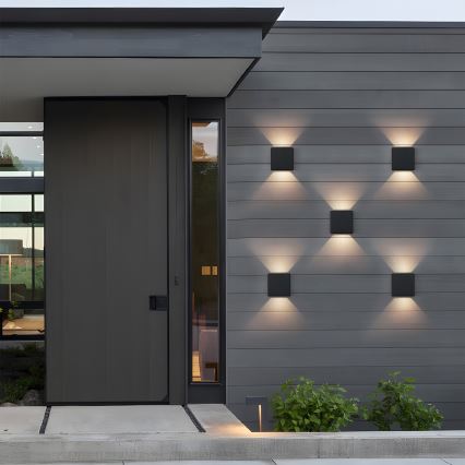 Brilagi - LED zewnętrzny kinkiet DOUBLERAY LED/6W/230V czarny IP54