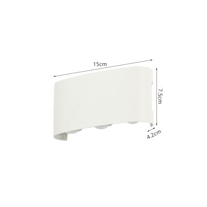 Brilagi - LED zewnętrzny kinkiet FLAREBOX LED/6W/230V biały IP65