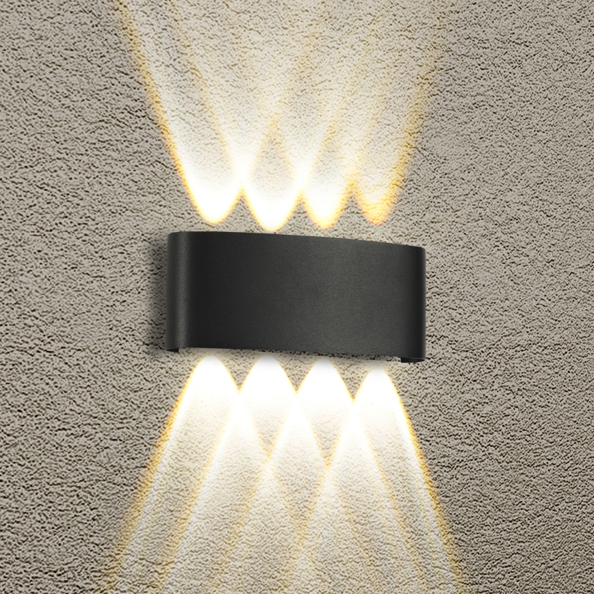 Brilagi - LED zewnętrzny kinkiet FLAREBOX LED/8W/230V czarny IP65