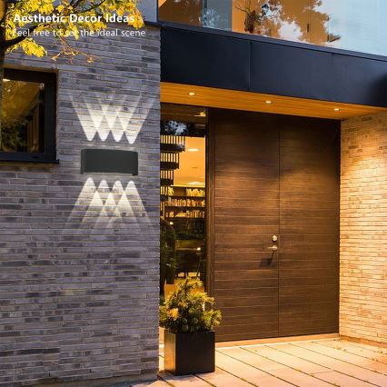 Brilagi - LED zewnętrzny kinkiet FLAREBOX LED/8W/230V czarny IP65