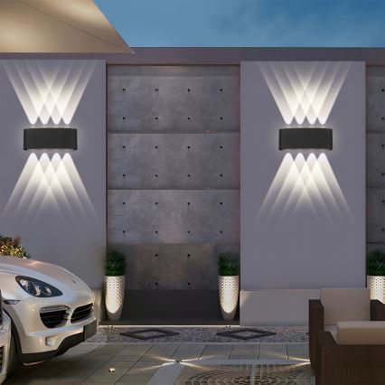 Brilagi - LED zewnętrzny kinkiet FLAREBOX LED/8W/230V czarny IP65