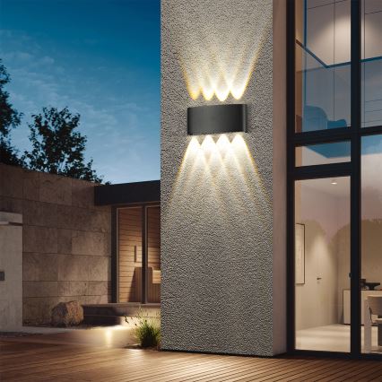 Brilagi - LED zewnętrzny kinkiet FLAREBOX LED/8W/230V czarny IP65