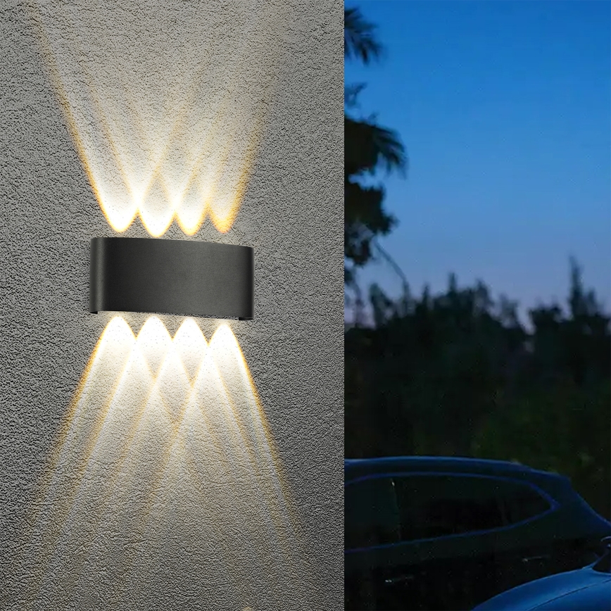 Brilagi - LED zewnętrzny kinkiet FLAREBOX LED/8W/230V czarny IP65