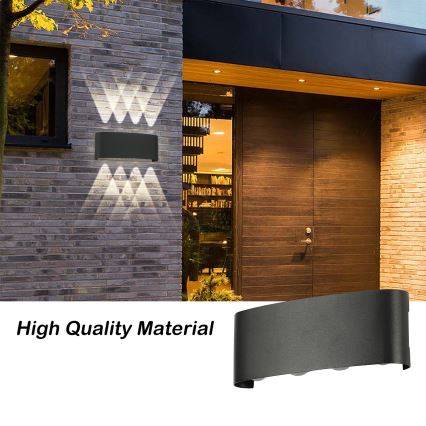 Brilagi - LED zewnętrzny kinkiet FLAREBOX LED/8W/230V czarny IP65
