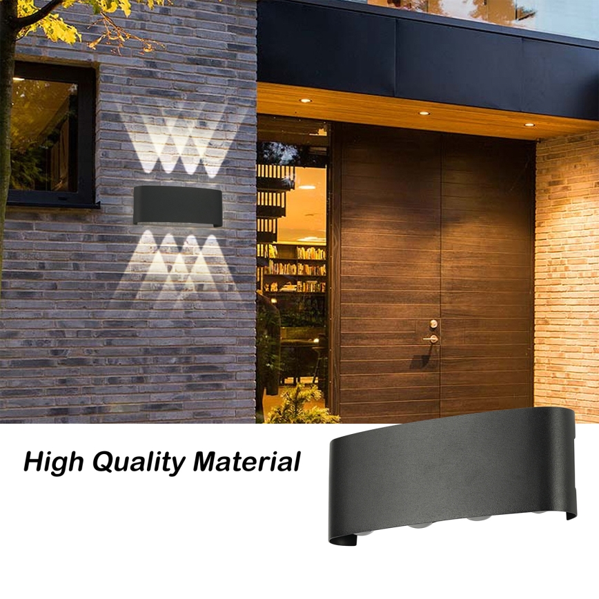 Brilagi - LED zewnętrzny kinkiet FLAREBOX LED/8W/230V czarny IP65
