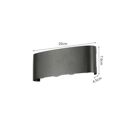 Brilagi - LED zewnętrzny kinkiet FLAREBOX LED/8W/230V czarny IP65