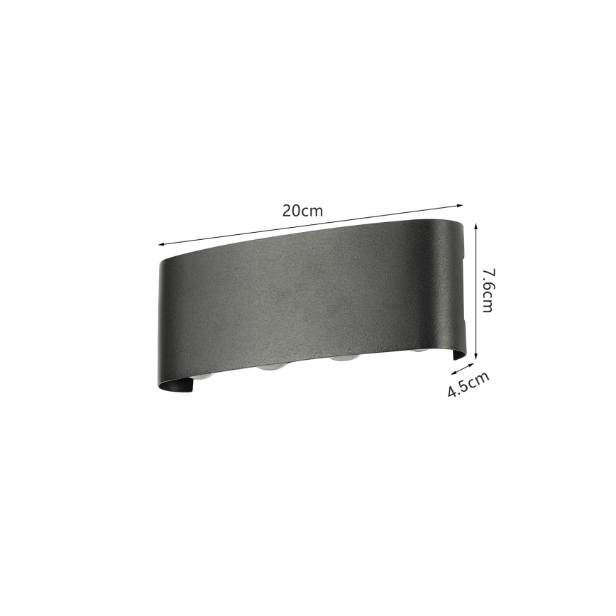 Brilagi - LED zewnętrzny kinkiet FLAREBOX LED/8W/230V czarny IP65