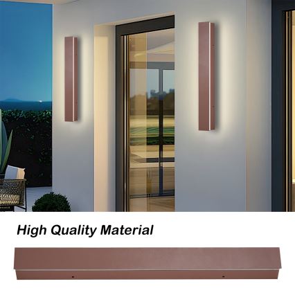Brilagi - Zewnętrzna oprawa ścienna LED LINEAR/12W/230V 3000K IP65 50 cm brązowa CRI 90