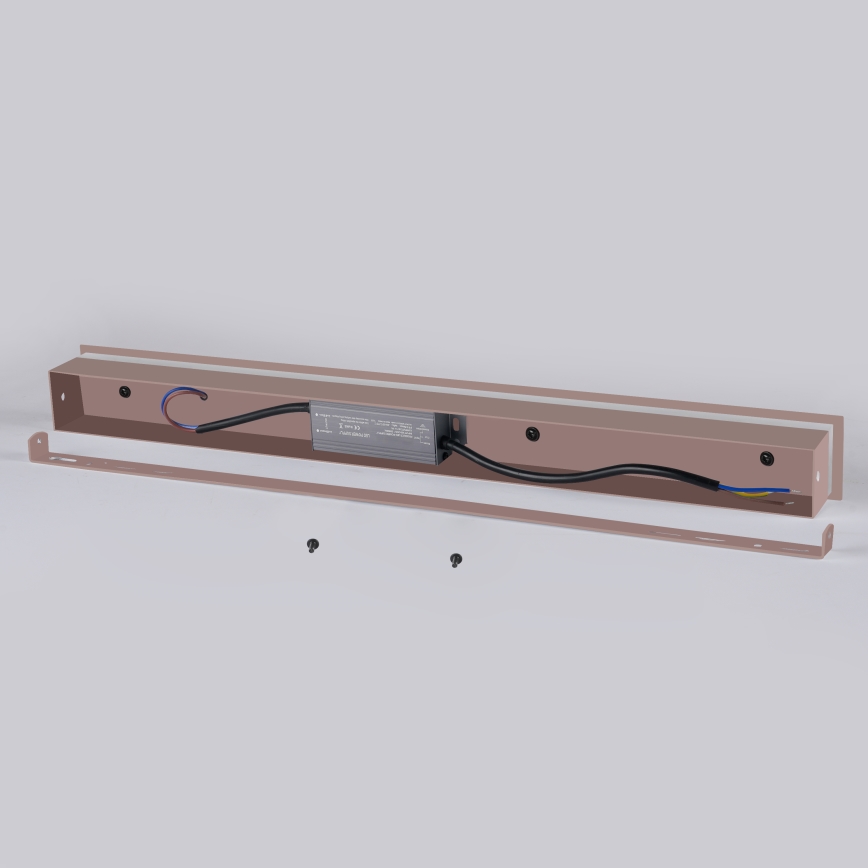 Brilagi - Zewnętrzna oprawa ścienna LED LINEAR/12W/230V 3000K IP65 50 cm brązowa CRI 90