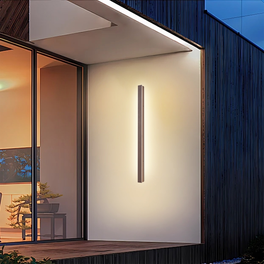 Brilagi - LED zewnętrzny kinkiet LINEAR LED/22W/230V 3000K IP65 100 cm brązowy CRI 90