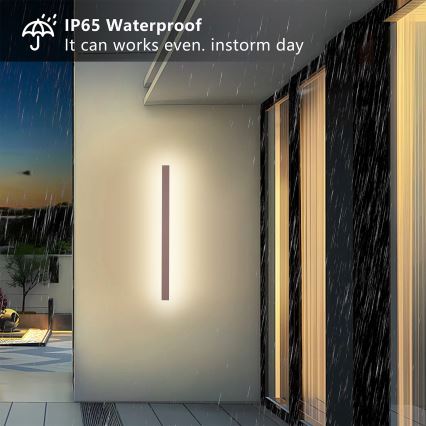 Brilagi - LED zewnętrzny kinkiet LINEAR LED/22W/230V 3000K IP65 100 cm brązowy CRI 90