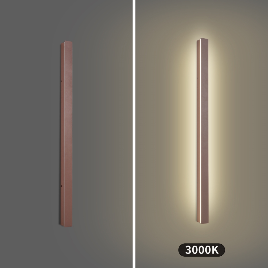 Brilagi - LED zewnętrzny kinkiet LINEAR LED/22W/230V 3000K IP65 100 cm brązowy CRI 90