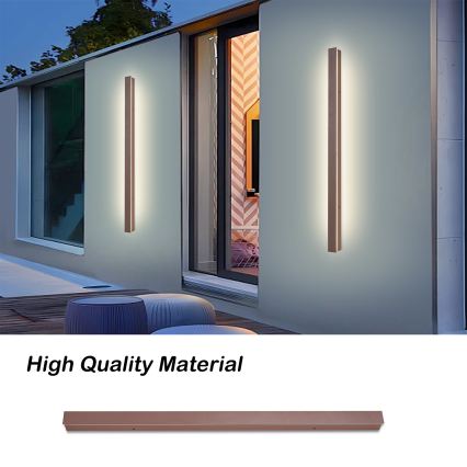 Brilagi - LED zewnętrzny kinkiet LINEAR LED/22W/230V 3000K IP65 100 cm brązowy CRI 90
