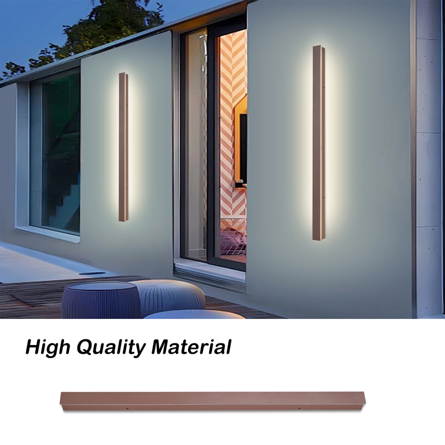 Brilagi - LED zewnętrzny kinkiet LINEAR LED/22W/230V 3000K IP65 100 cm brązowy CRI 90