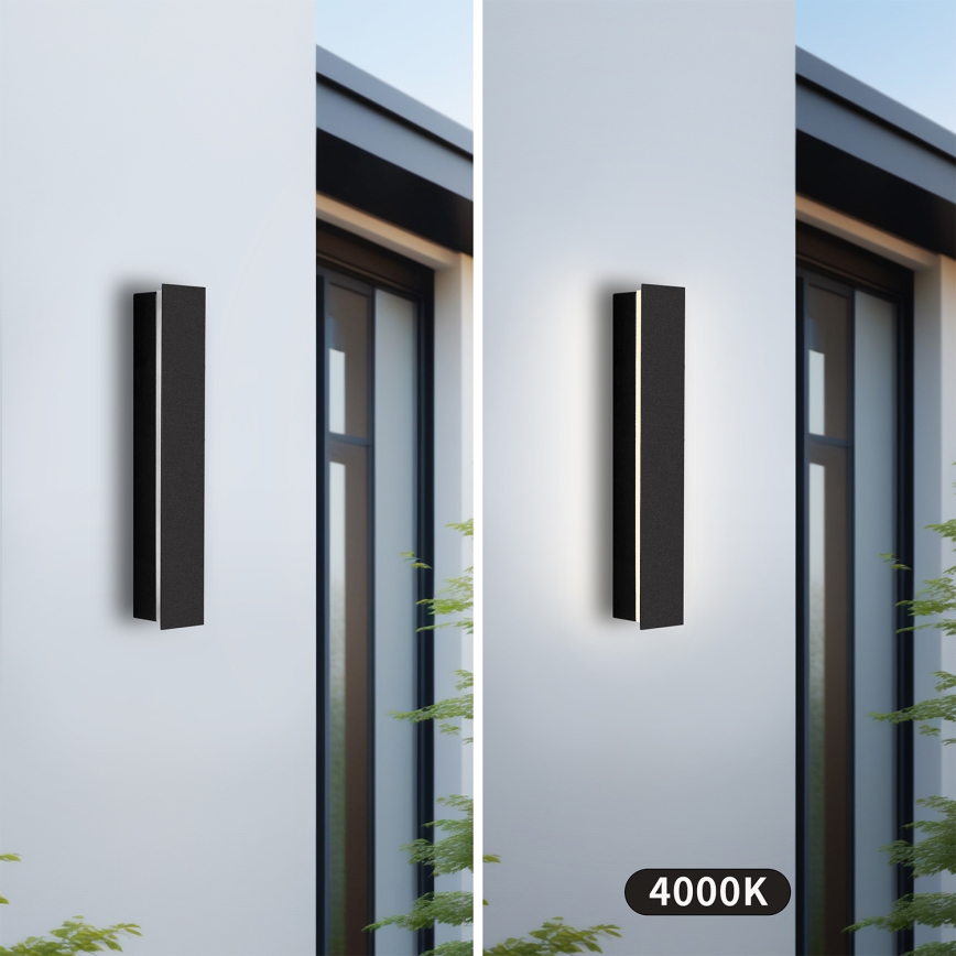 Brilagi - Zewnętrzna oprawa ścienna LED LINEAR LED/8W/230V 4000K IP65 30 cm czarna CRI 90