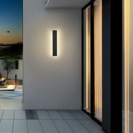 Brilagi - Zewnętrzna oprawa ścienna LED LINEAR LED/8W/230V 4000K IP65 30 cm czarna CRI 90