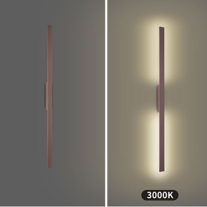 Brilagi - Zewnętrzny kinkiet LED LUNA LED/24W/230V 3000K IP65 100 cm brązowy CRI 90