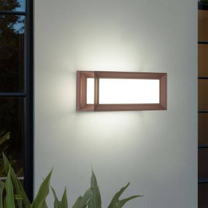 Brilagi - Zewnętrzna lampa ścienna LED z czujnikiem PARKER LED/12W/230V brązowa IP44