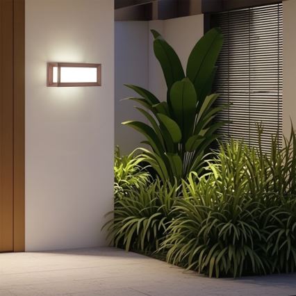 Brilagi - Zewnętrzna lampa ścienna LED z czujnikiem PARKER LED/12W/230V brązowa IP44