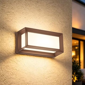 Brilagi - LED zewnętrzny kinkiet PARKER LED/12W/230V 3000/4500/6000K brązowy IP44