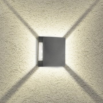 Brilagi - LED zewnętrzny kinkiet QUADRAY LED/4W/230V antracyt IP65