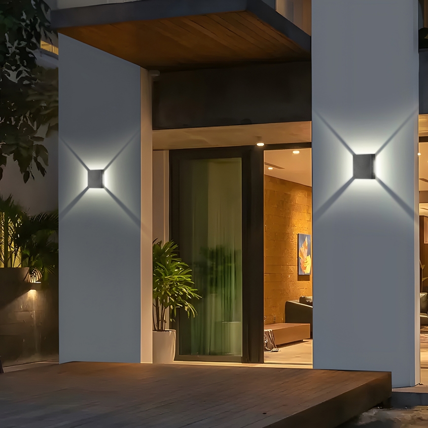 Brilagi - LED zewnętrzny kinkiet QUADRAY LED/4W/230V antracyt IP65