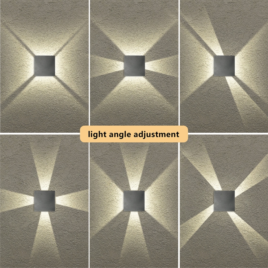 Brilagi - LED zewnętrzny kinkiet QUADRAY LED/4W/230V antracyt IP65