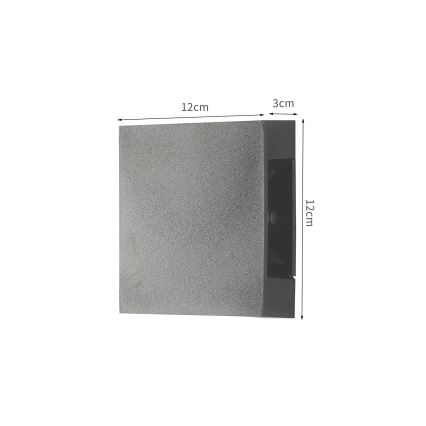 Brilagi - LED zewnętrzny kinkiet QUADRAY LED/4W/230V antracyt IP65