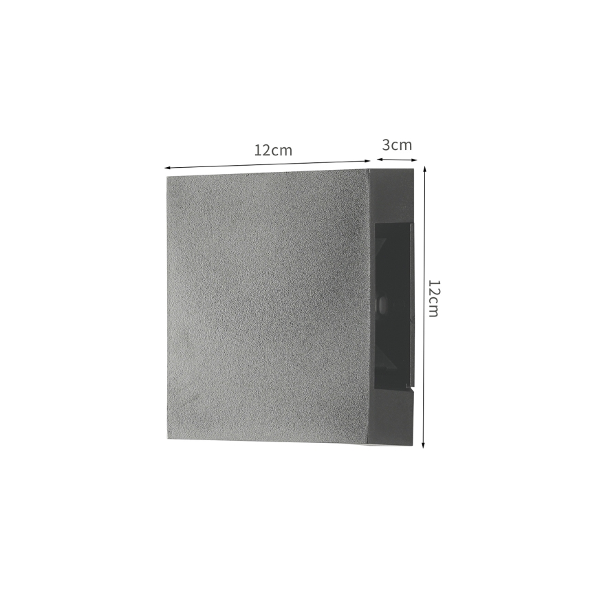 Brilagi - LED zewnętrzny kinkiet QUADRAY LED/4W/230V antracyt IP65