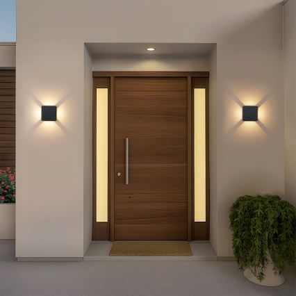 Brilagi - LED zewnętrzny kinkiet QUADRAY LED/6W/230V czarny IP54