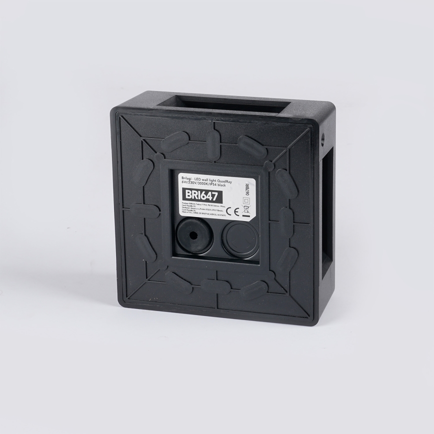 Brilagi - LED zewnętrzny kinkiet QUADRAY LED/6W/230V czarny IP54